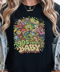 90s Baby Cartoon Shirt – SpongeBob, Patrick, Tommy Pickles & Arnold