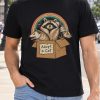 Adopt a Cat Shirt – Funny Raccoon & Opossum Retro Rainbow Unisex Tee