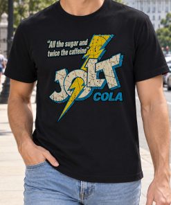 Jolt Cola Vintage T-Shirt All the Sugar Twice the Caffeine Lightning Bolt Tee