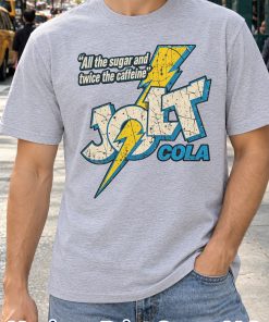 Jolt Cola Vintage T-Shirt All the Sugar Twice the Caffeine Lightning Bolt Tee