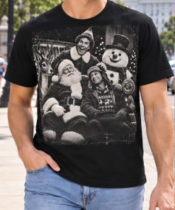 buddy the elf, santa claus, clark griswold, frosty the snowman vintage christmas shirt 4
