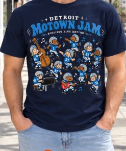 Detroit Motown Jam Honolulu Blue Rhythm Retro Cartoon Football Unisex Shirt