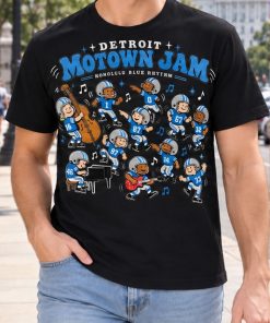 Detroit Motown Jam Honolulu Blue Rhythm Retro Cartoon Football Unisex Shirt
