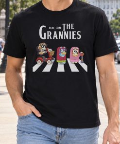 Here Come The Grannies Abbey Road Parody Shirt - Bluey, Bingo, Muffin