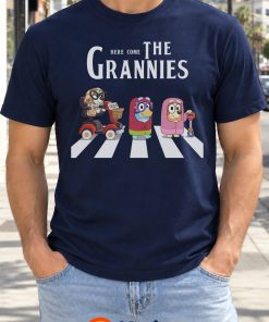 Here Come The Grannies Abbey Road Parody Shirt - Bluey, Bingo, Muffin