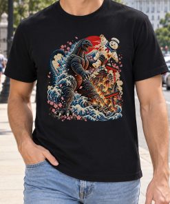 Godzilla vs Stay Puft Ukiyo-e Shirt