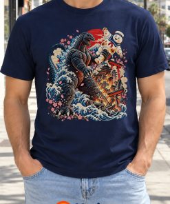 Godzilla vs Stay Puft Ukiyo-e Shirt Godzilla vs Stay Puft Ukiyo-e Shirt
