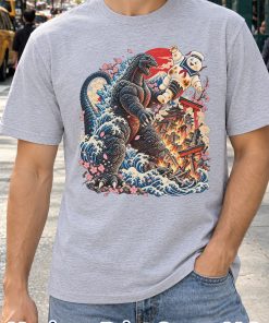 Godzilla vs Stay Puft Ukiyo-e Shirt Godzilla vs Stay Puft Ukiyo-e Shirt