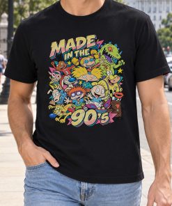 Made in the 90s Cartoon Collage Shirt