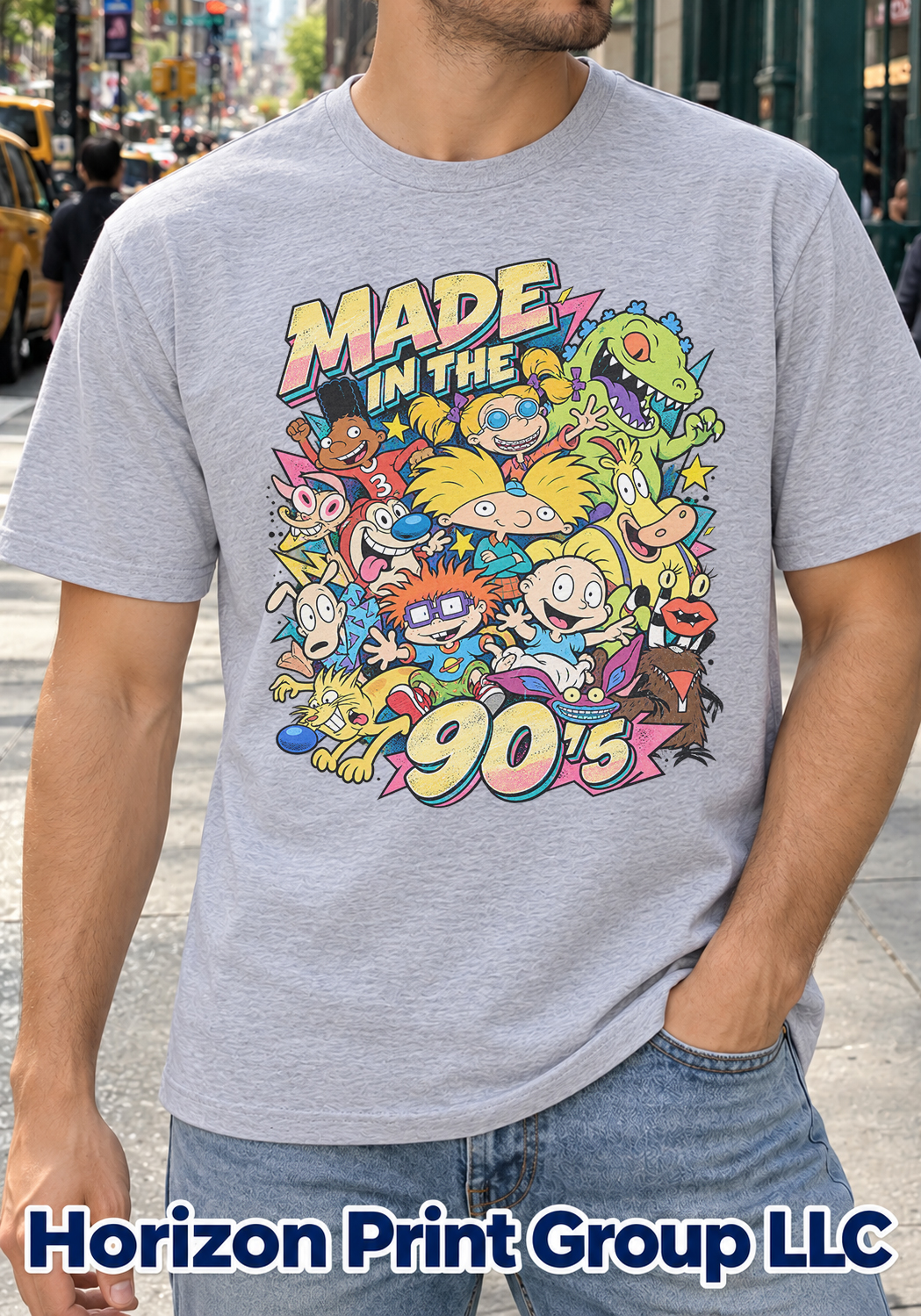 Made in the 90s Cartoon Collage Shirt Made in the 90s Cartoon Collage Shirt