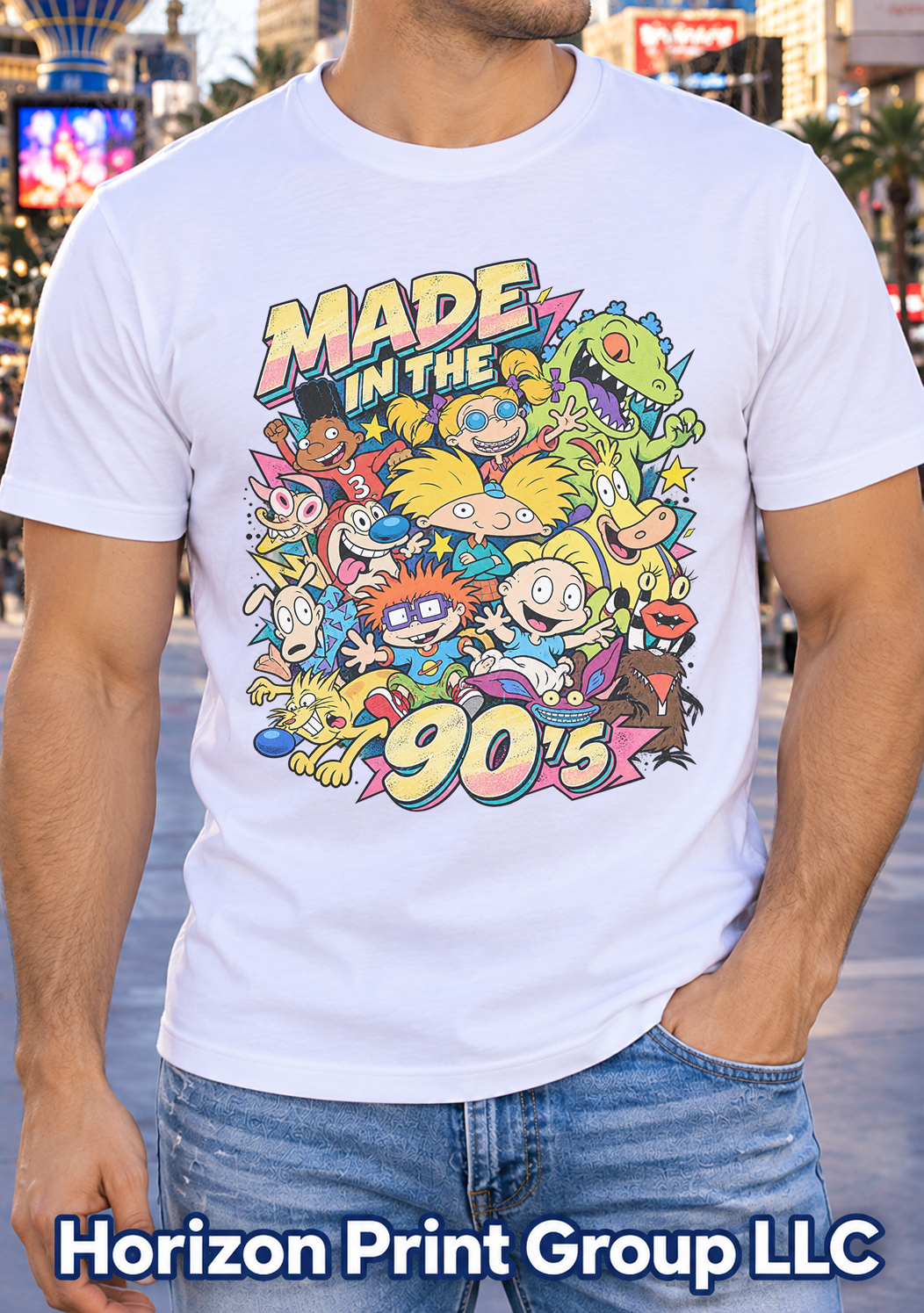 Made in the 90s Cartoon Collage Shirt Made in the 90s Cartoon Collage Shirt