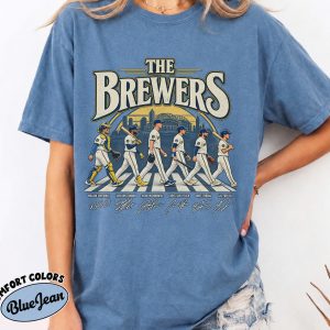 the brewers milwaukee baseball tee crosswalk city 2 blue jean