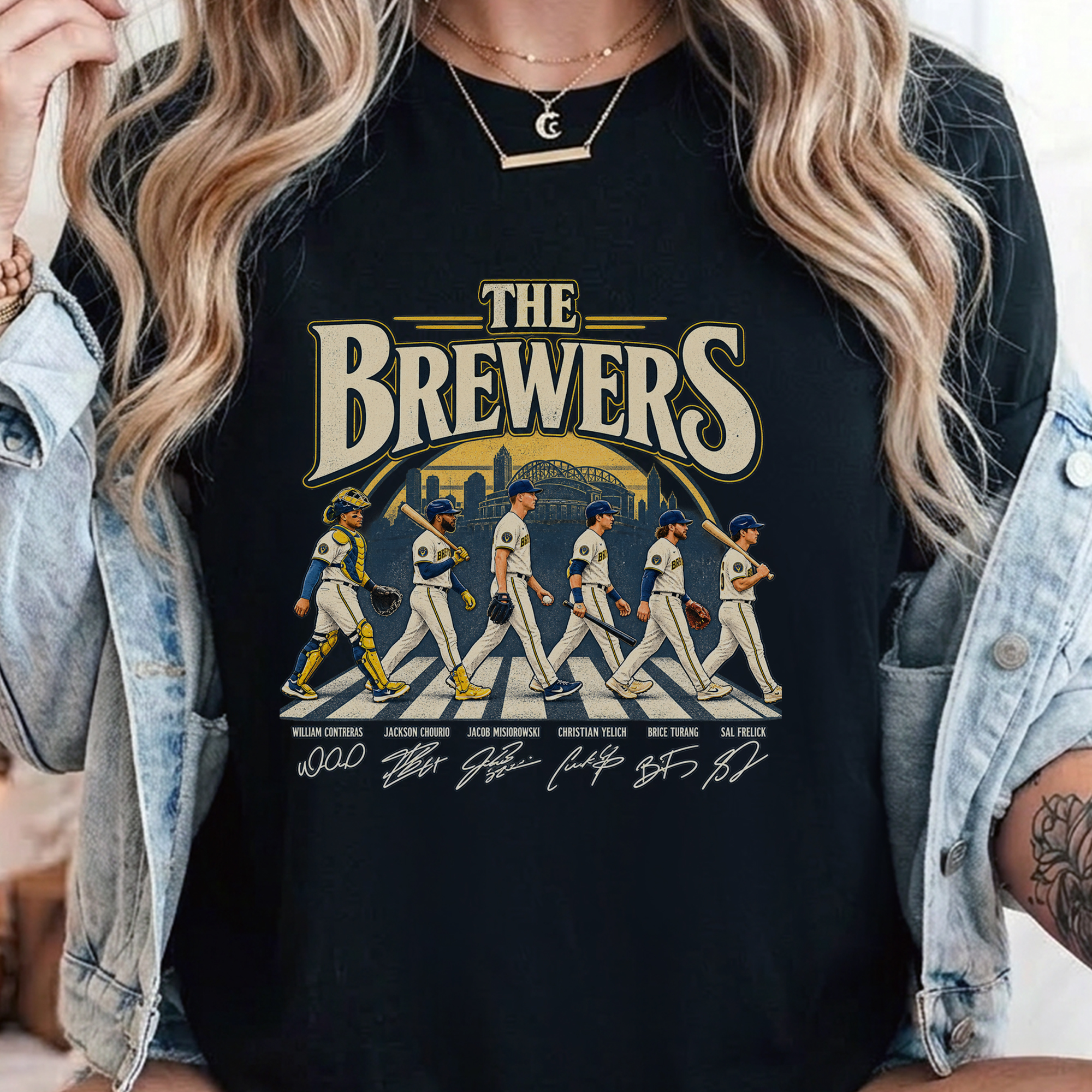the brewers milwaukee baseball tee crosswalk city black the brewers milwaukee baseball tee crosswalk city black
